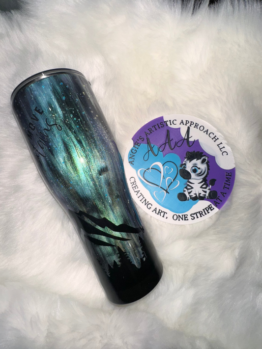 FAITH CAN MOVE MOUINTAINS-NORTHERN LIGHTS-40 OZ CURVE TALL BOY