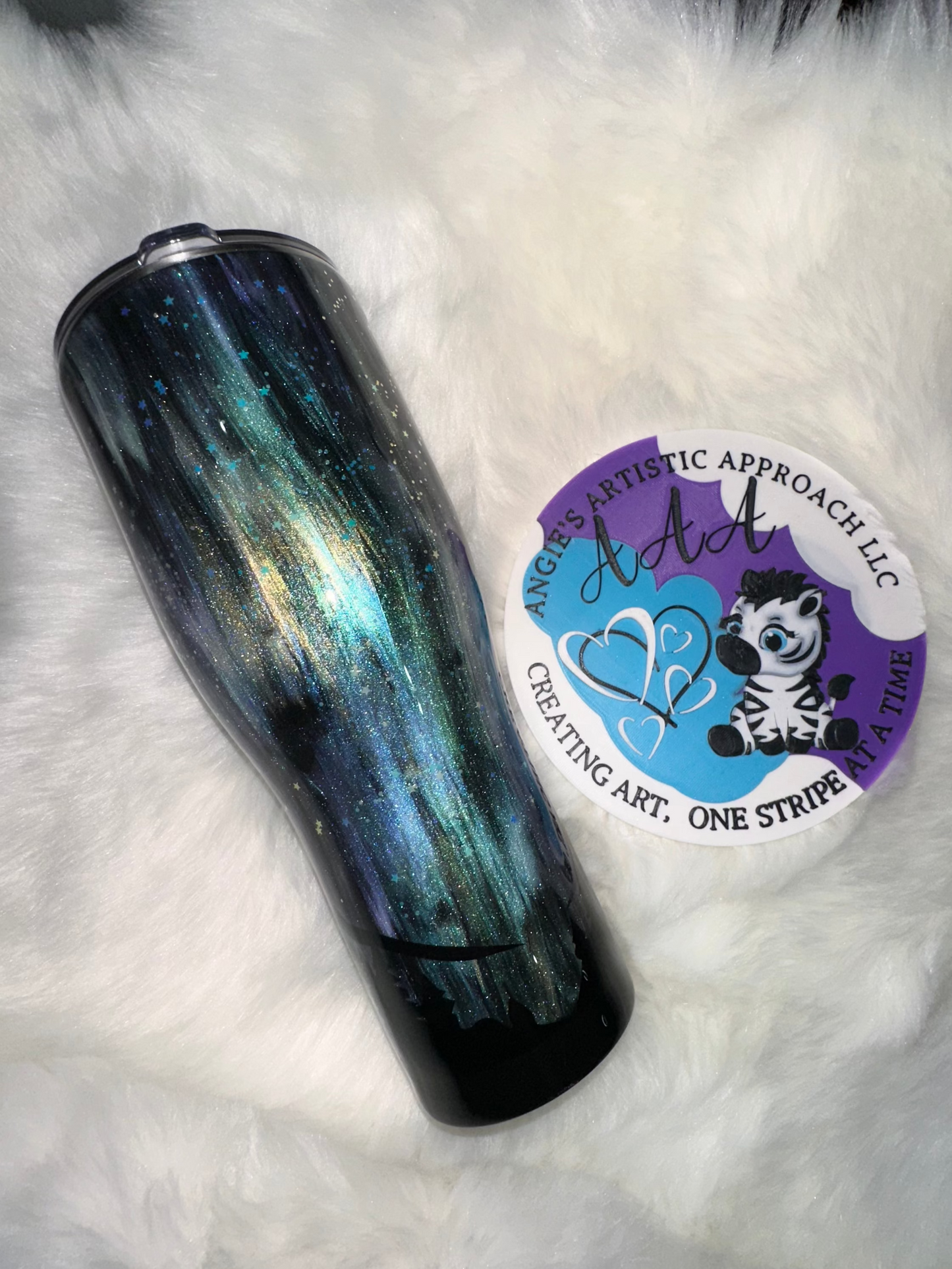 FAITH CAN MOVE MOUINTAINS-NORTHERN LIGHTS-40 OZ CURVE TALL BOY