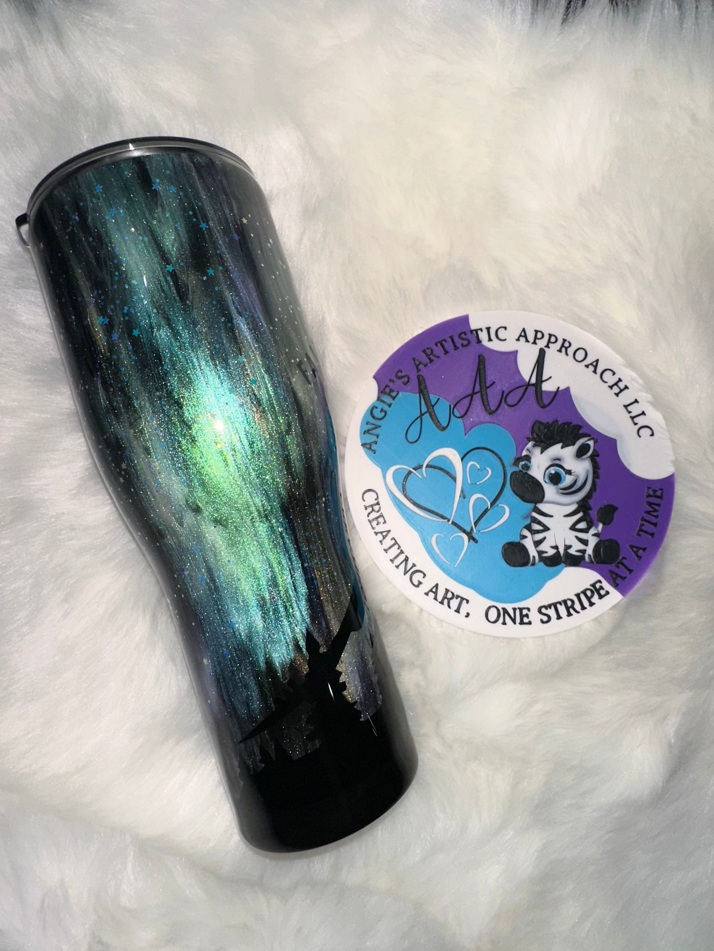 FAITH CAN MOVE MOUINTAINS-NORTHERN LIGHTS-40 OZ CURVE TALL BOY
