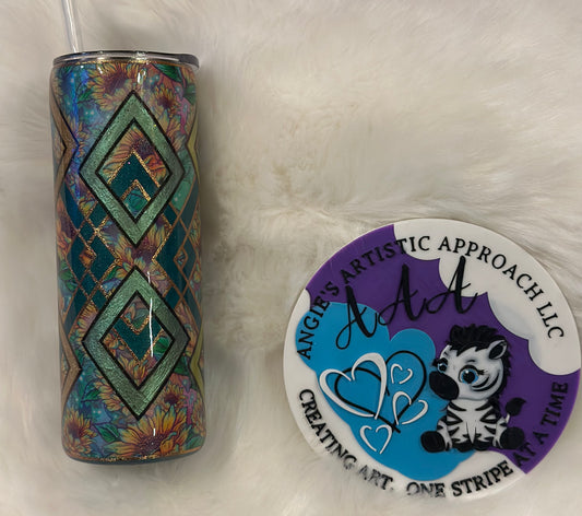 Sunflower Glitter Template-20 oz (Sister Cup)