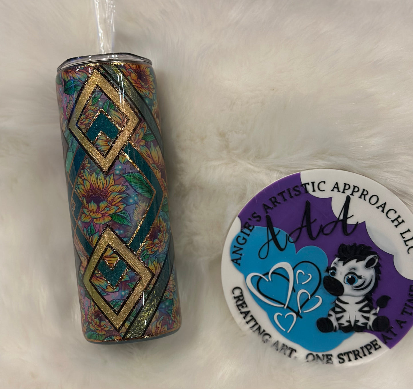 Sunflower Glitter Template-20 oz (Sister Cup)