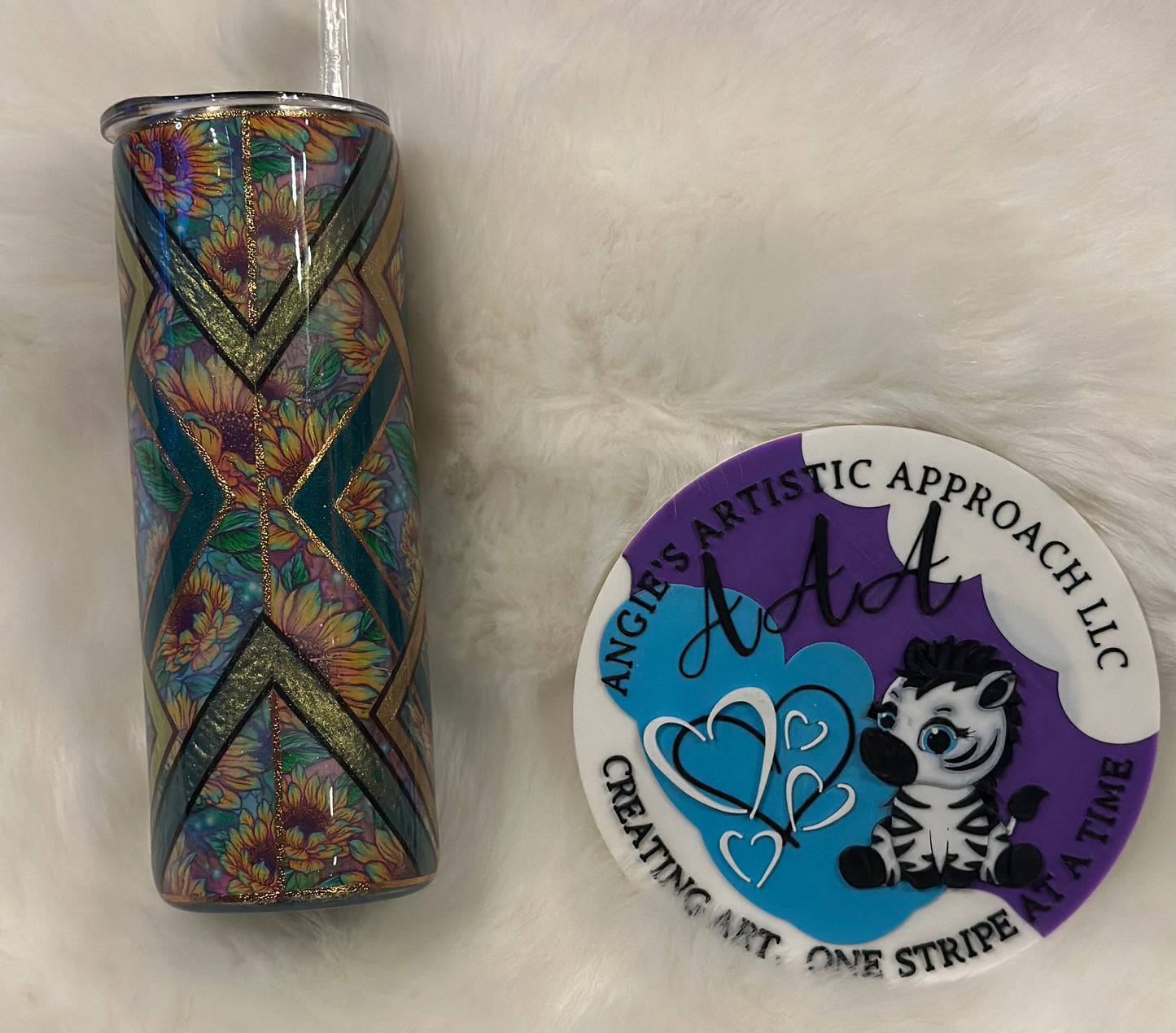 Sunflower Glitter Template-20 oz (Sister Cup)
