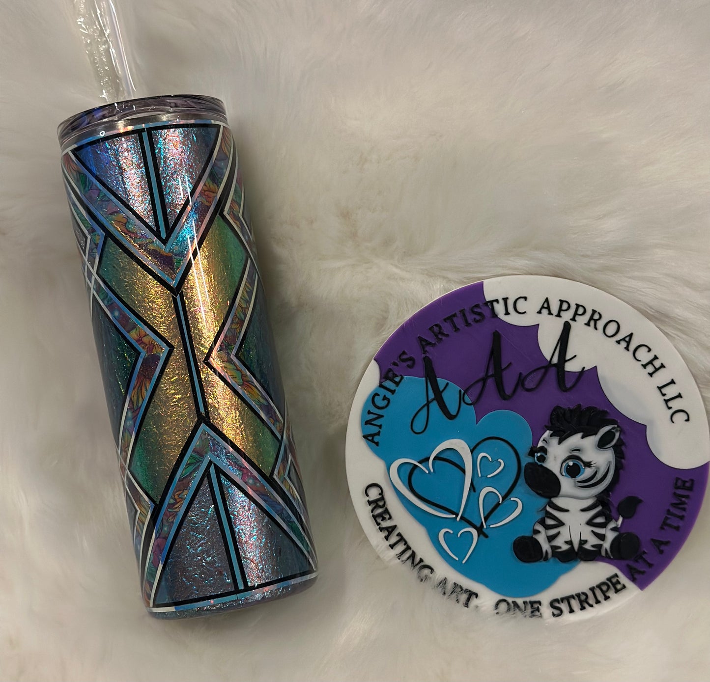 Sunflower Foil Flakes Template-20 oz (Sister Cup)