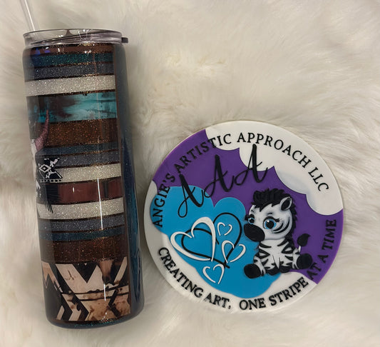 Western with Bull Skull-20 oz.