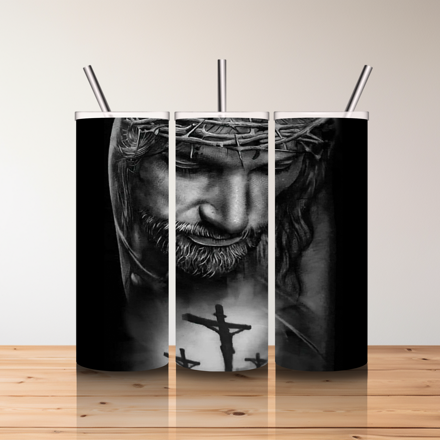 20 oz Skinny Sublimated Tumbler-Jesus Crucifixion