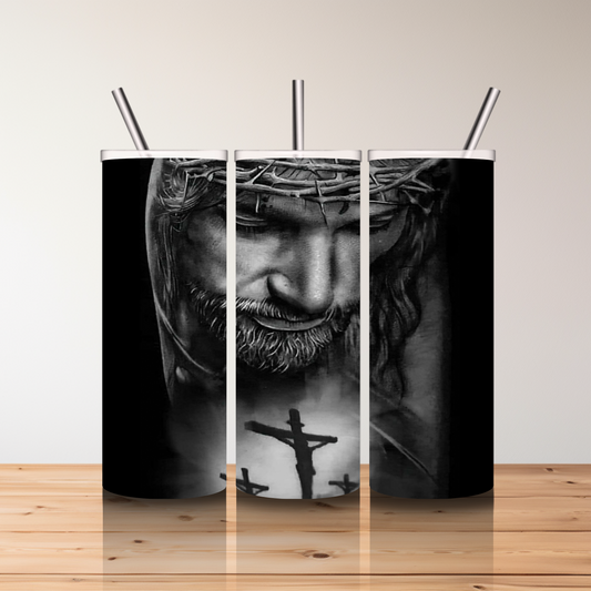 20 oz Skinny Sublimated Tumbler-Jesus Crucifixion