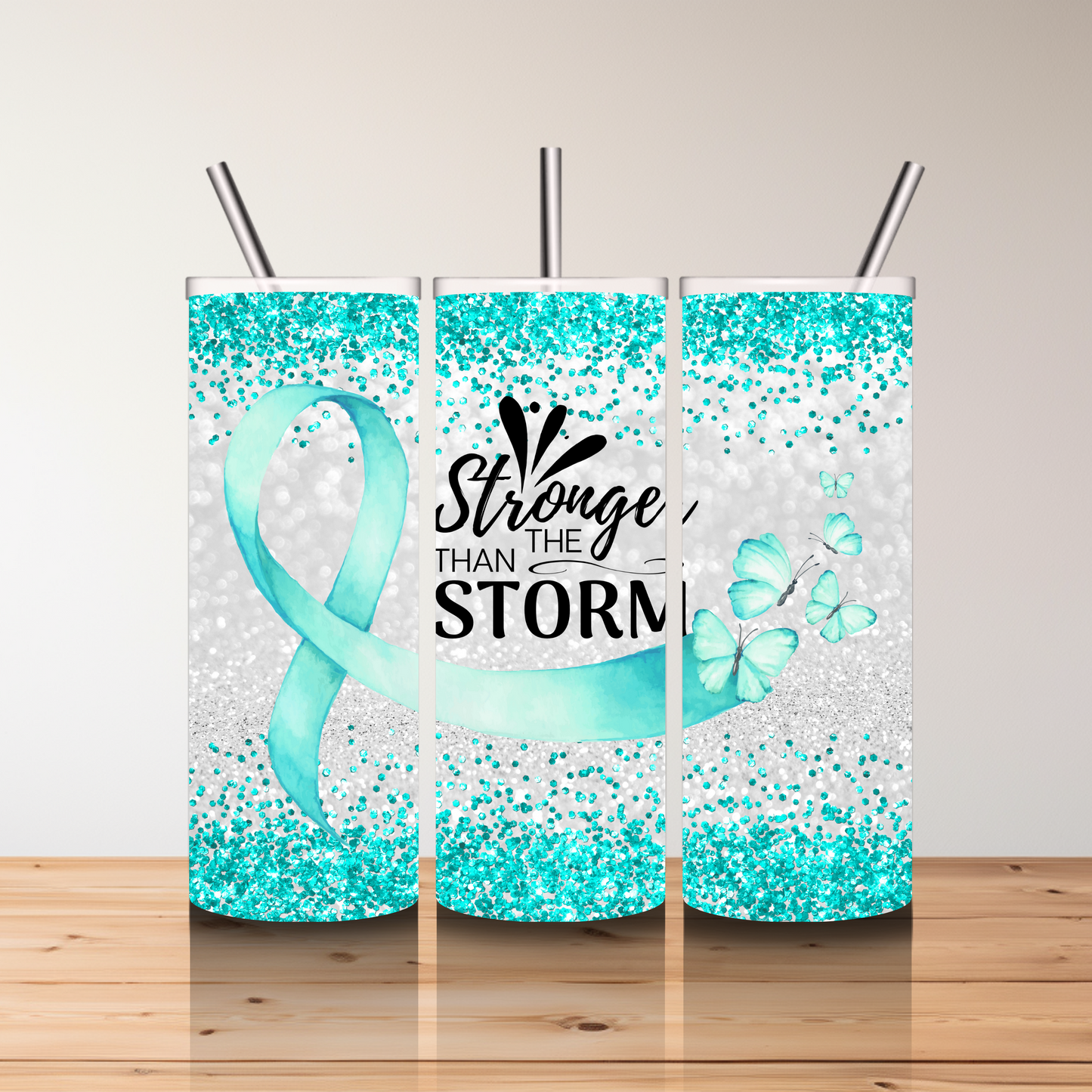 20 oz Skinny Sublimated Tumbler-Stronger than the Storm