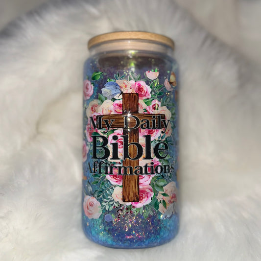 Custom 16 oz Suspended Snow Globe Acrylic Tumbler