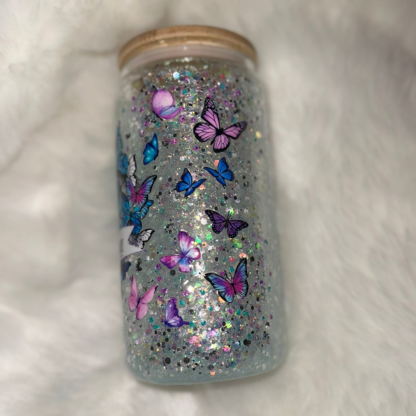 Custom 16 oz Suspended Snow Globe Acrylic Tumbler