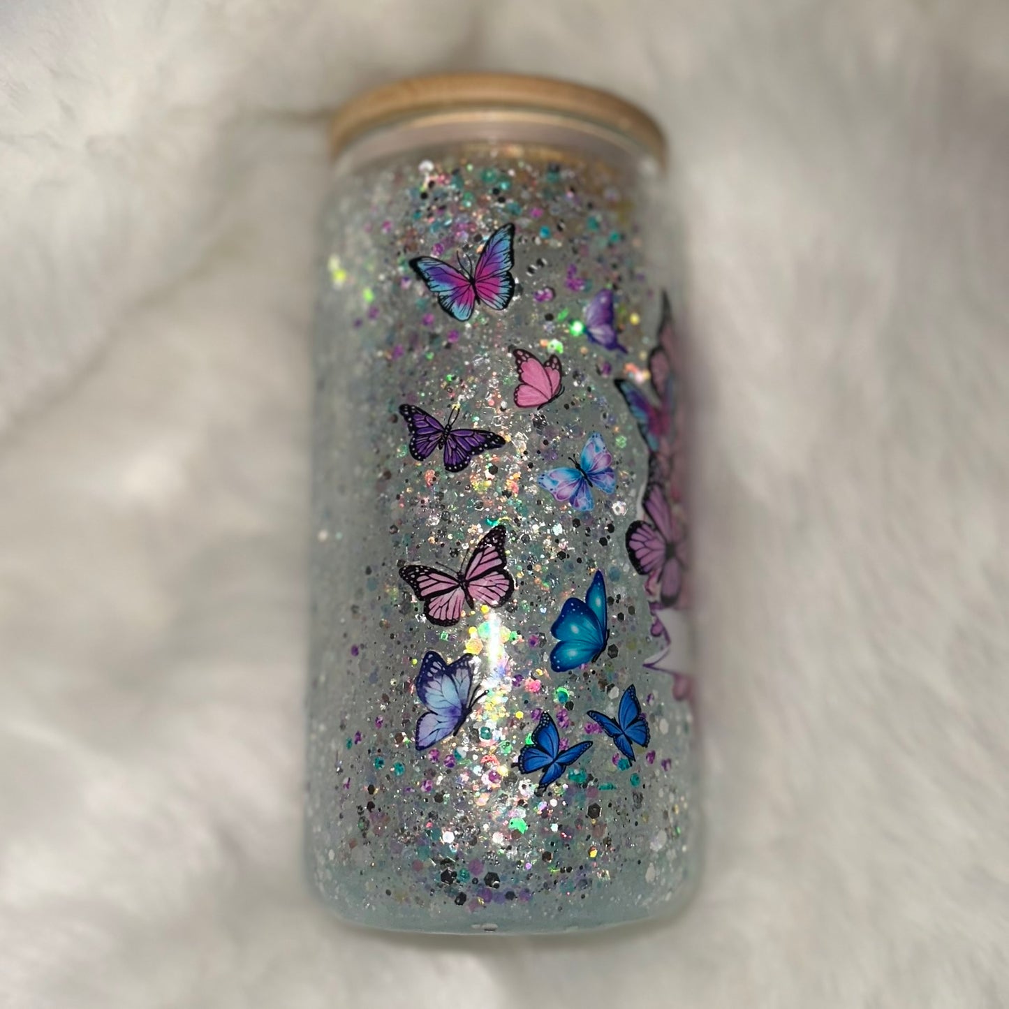 Custom 16 oz Suspended Snow Globe Acrylic Tumbler