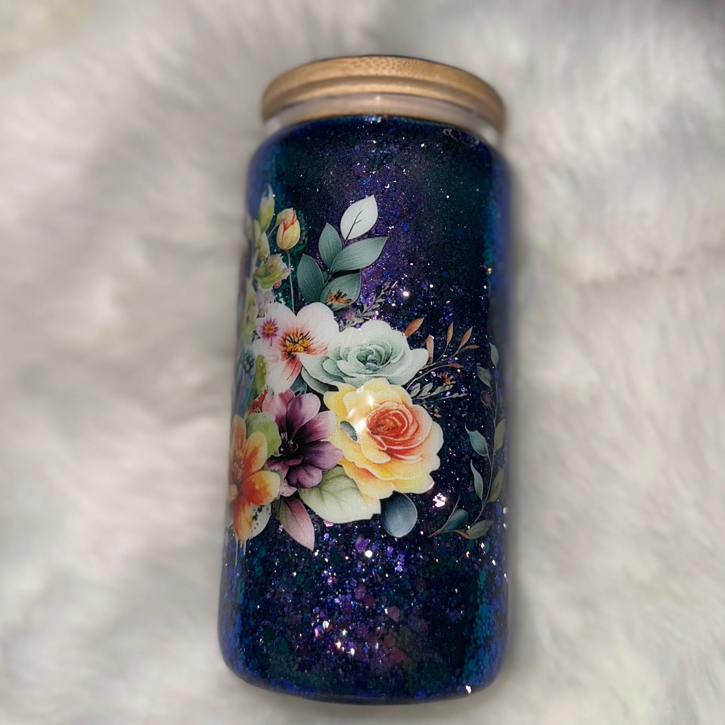 Custom 16 oz Suspended Snow Globe Acrylic Tumbler