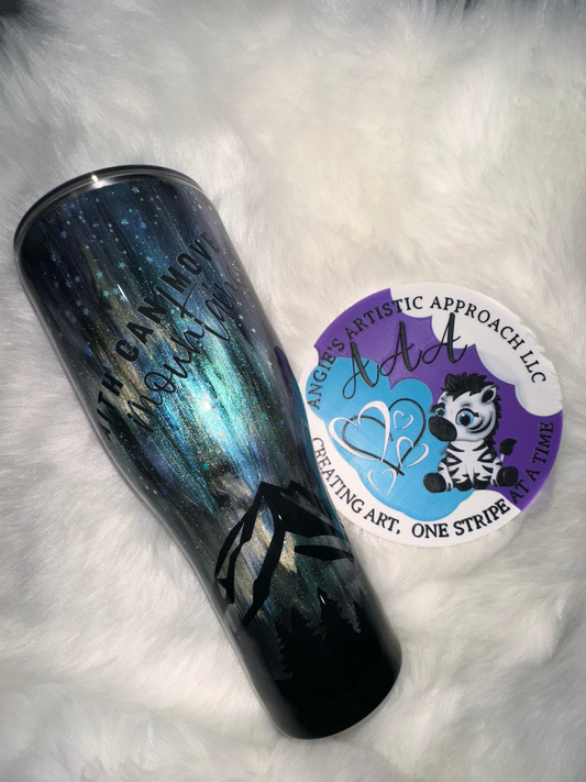 FAITH CAN MOVE MOUINTAINS-NORTHERN LIGHTS-40 OZ CURVE TALL BOY