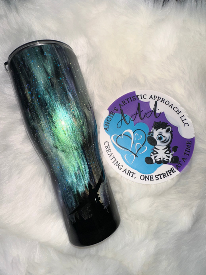 FAITH CAN MOVE MOUINTAINS-NORTHERN LIGHTS-40 OZ CURVE TALL BOY