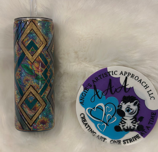 Sunflower Glitter Template-20 oz (Sister Cup)