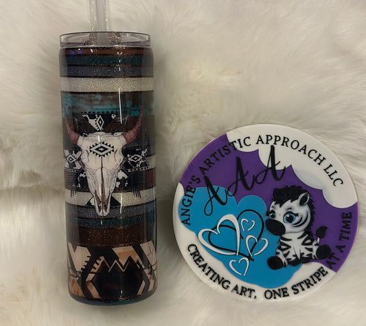 Western with Bull Skull-20 oz.