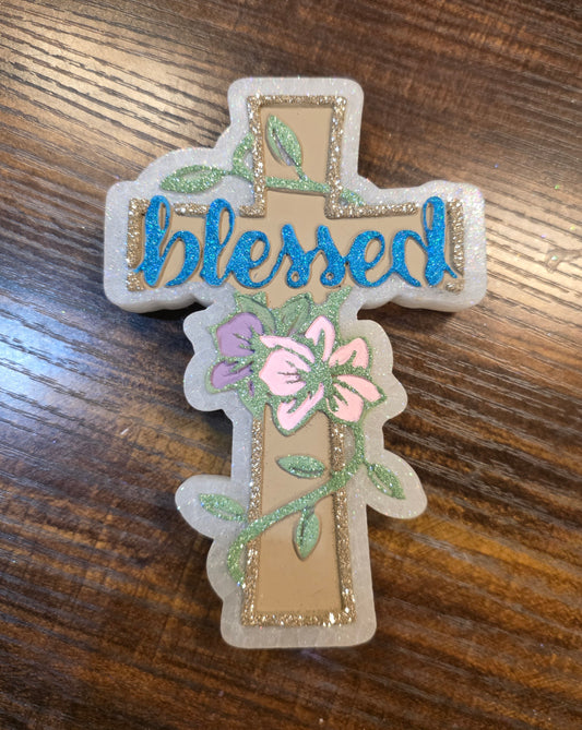 Blessed Cross with flowers